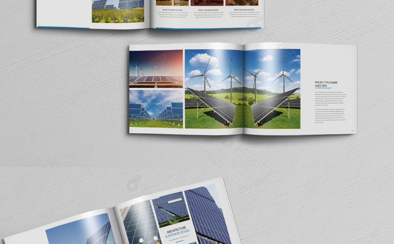 清新太阳能光伏能源画册