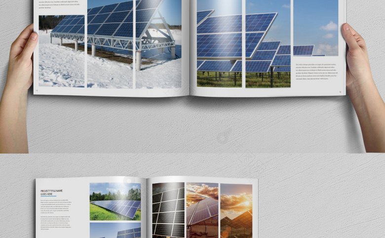 清新太阳能光伏能源画册