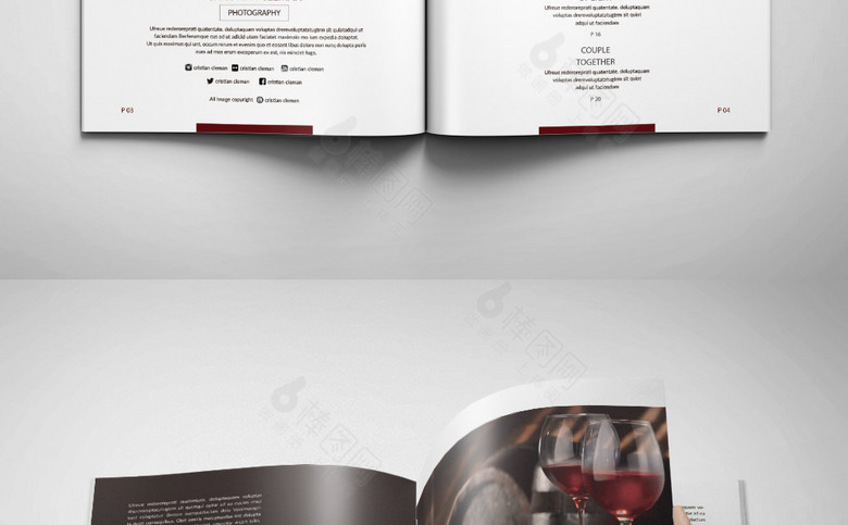 红酒画册设计模板