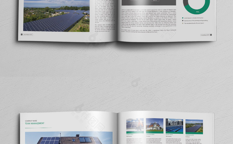 清新大气太阳能光伏能源画册