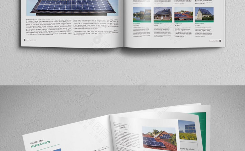 清新大气太阳能光伏能源画册