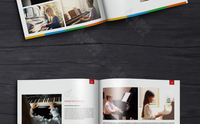 简洁钢琴培训画册