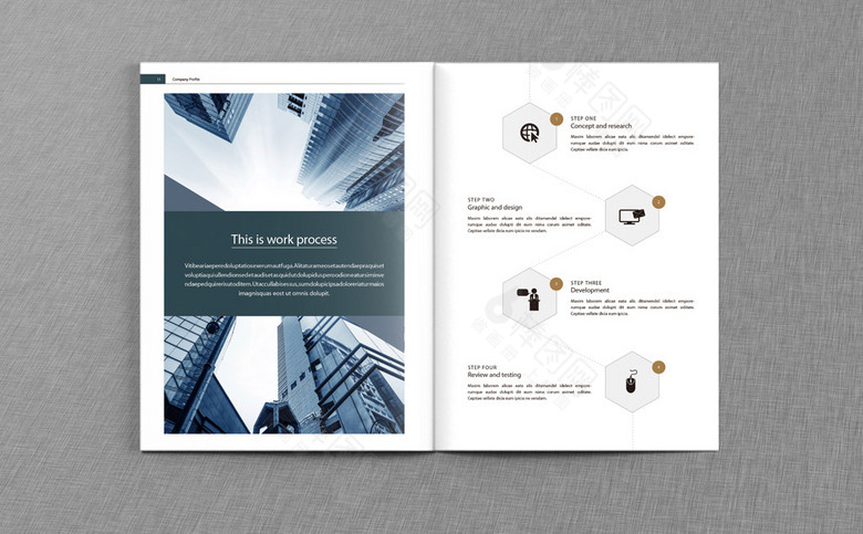 黑色几何企业形象画册设计