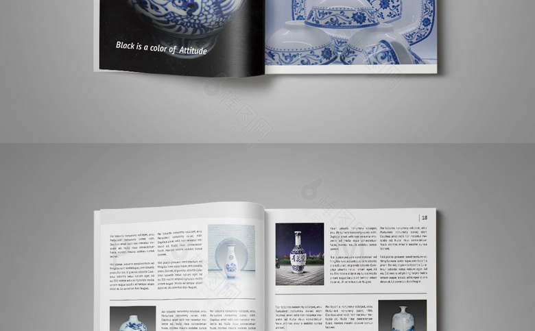 青花瓷宣传画册设计模板