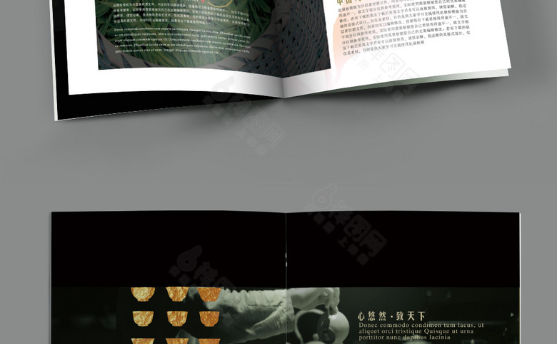 高档中国风茶画册设计