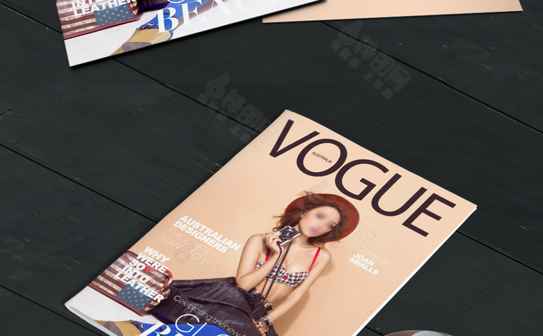 清新女装杂志封面设计模板