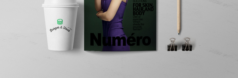 清新个性女性杂志封面模板