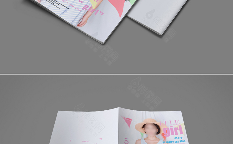 清新个性女装杂志封面设计
