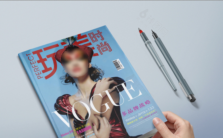 清新个性女性杂志封面设计
