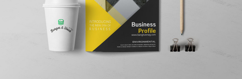 黄色色块企业画册封面设计