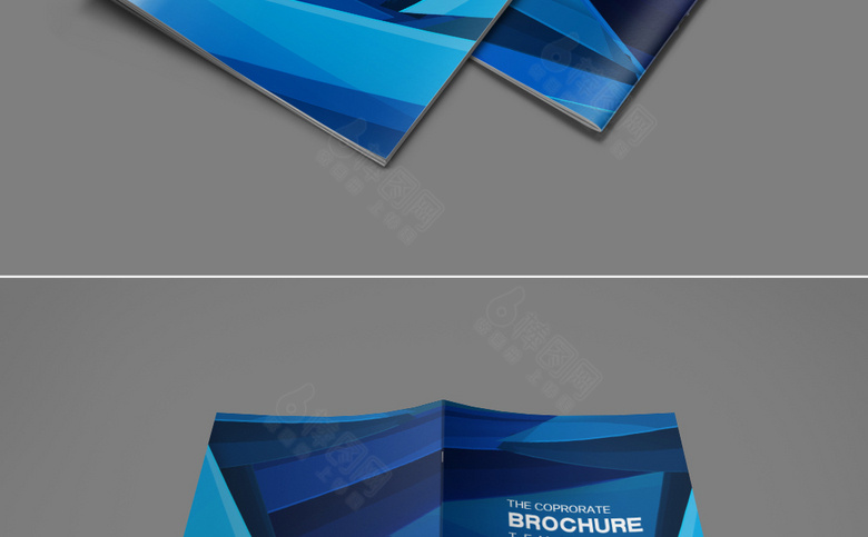 蓝色时尚企业画册封面设计