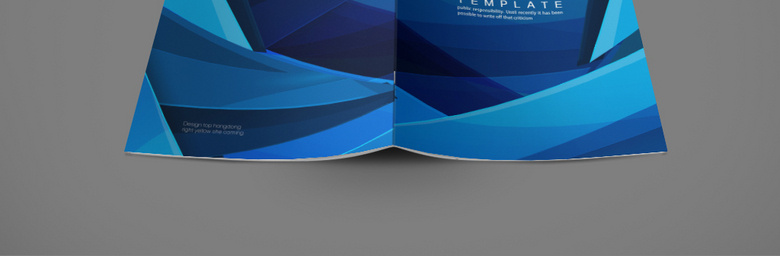 蓝色时尚企业画册封面设计