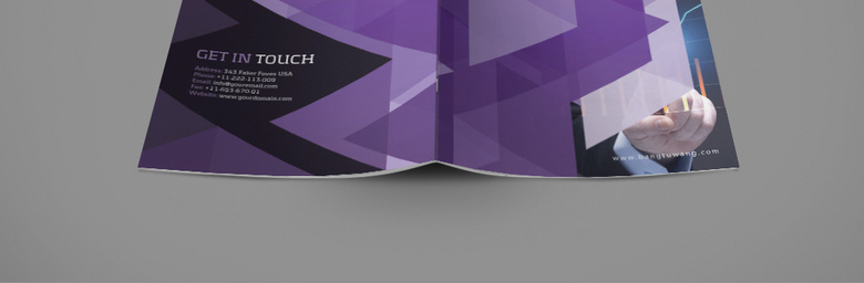紫色色块集团画册封面