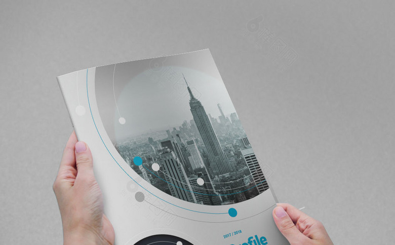 圆形动感企业画册封面设计