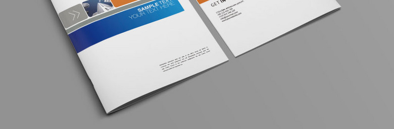 简洁色块公司画册封面设计