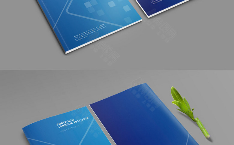 蓝色科技感企业画册封面