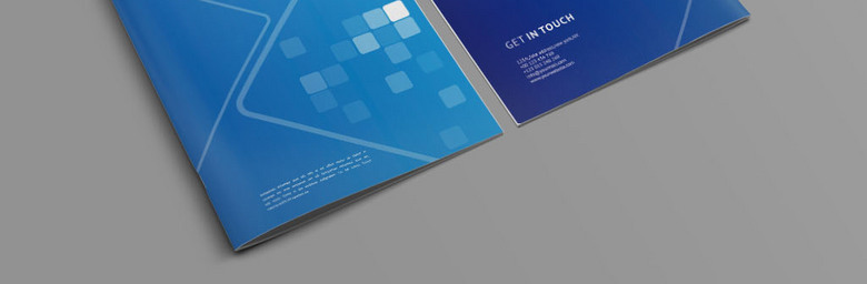 蓝色科技感企业画册封面