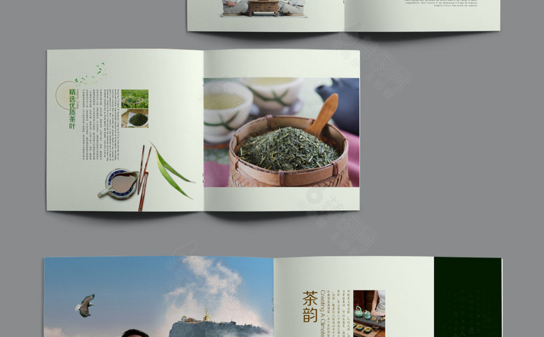 中国风茶画册设计