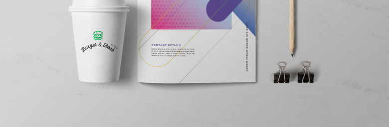 抽象色块企业画册封面